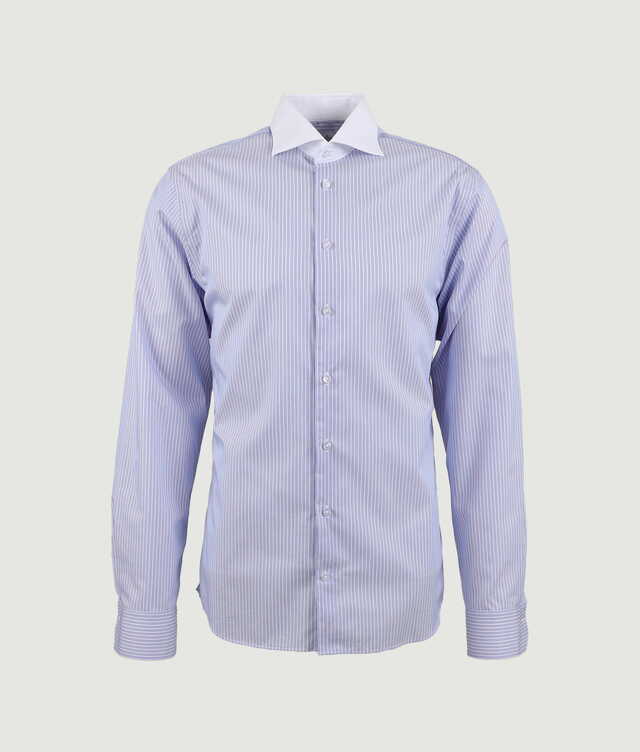 Shirt Derwent Multi Stripe White Poplin Shirt The Shirt Factory