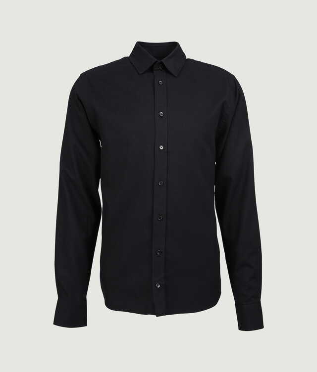 Shirt Niseko Brushed Black Twill Shirt The Shirt Factory