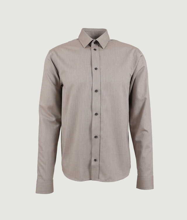 Shirt Montcada Twillskjorta Melange Latte The Shirt Factory