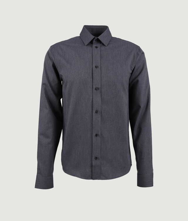 Shirt Montcada Twill Shirt Melange Blue The Shirt Factory