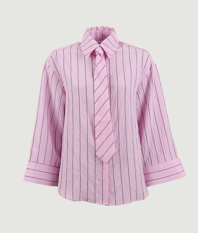 Skjorta Alex Merlot Stripe Rosa Blus The Shirt Factory