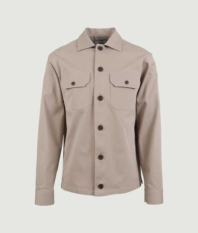 Shirt Overshirt Twill Dark Beige The Shirt Factory