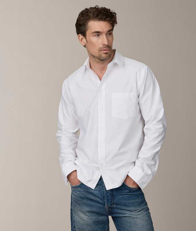 Skjorta Boston Oxford Vit Skjorta The Shirt Factory