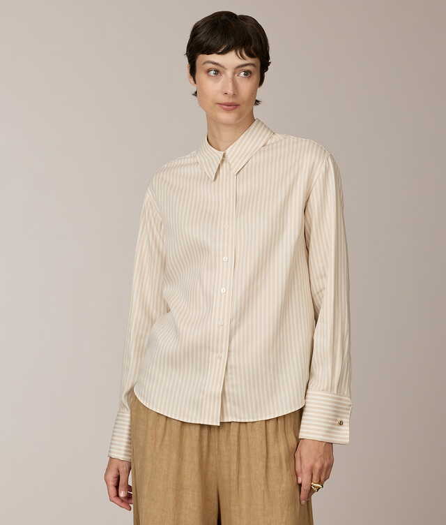24381 - Piper Legacy Stripe Light Beige Shirt