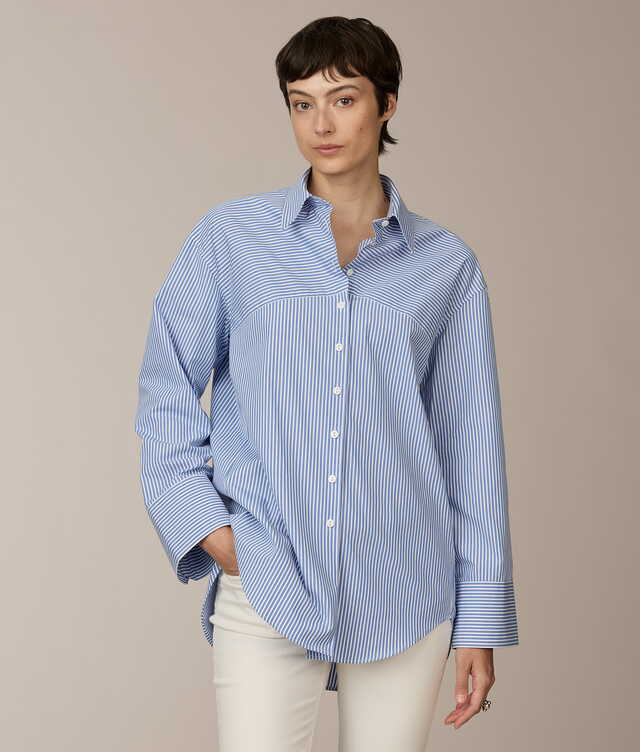 Skjorta Caroline Blue Mirage Storskjorta The Shirt Factory