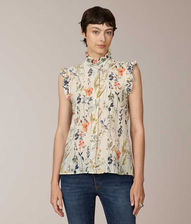 Skjorta Solea Floreve Volangblus The Shirt Factory