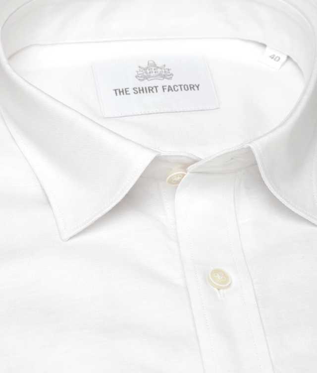 Skjorta Delsbo Linne Vit kort ärm The Shirt Factory